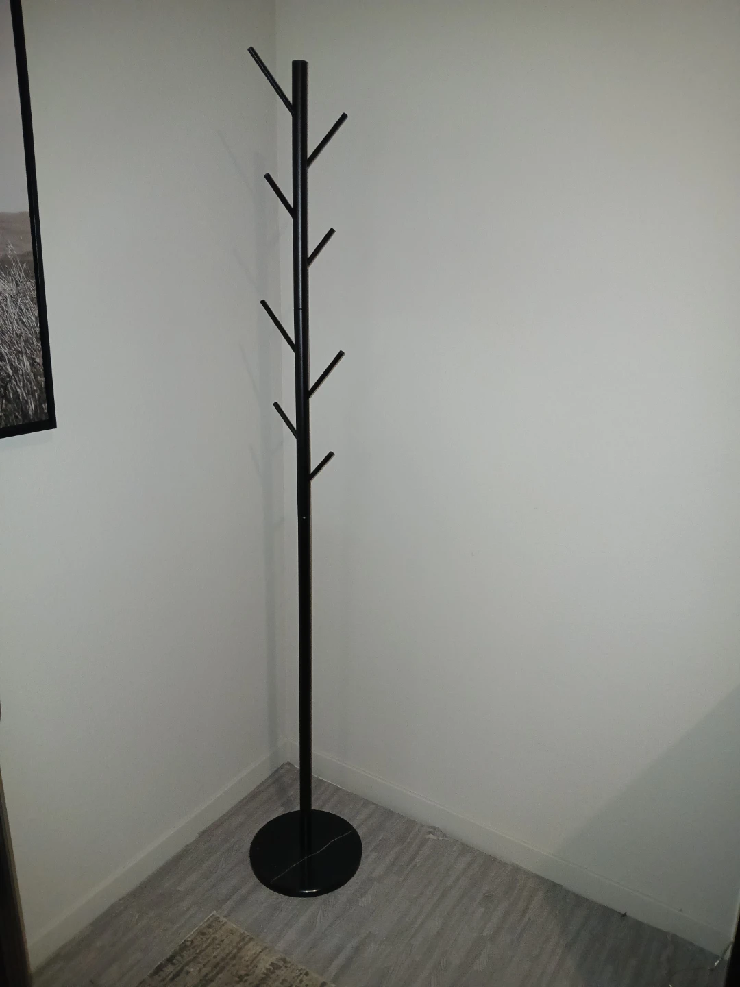 Black Metal Coat Rack Stand