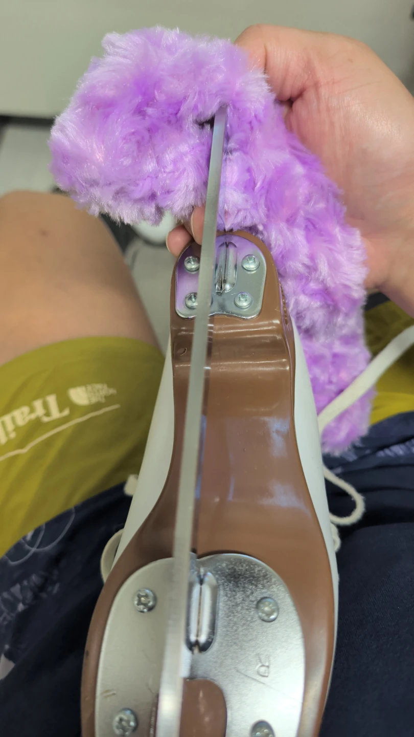 Jackson White Figure Skates with Purple Blade Covers - photo 3