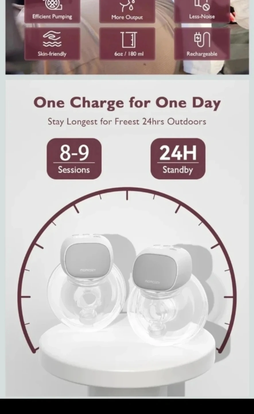 New Momcozy S9 Pro Updated Hands Free Breast Pump, Wearable - photo 4