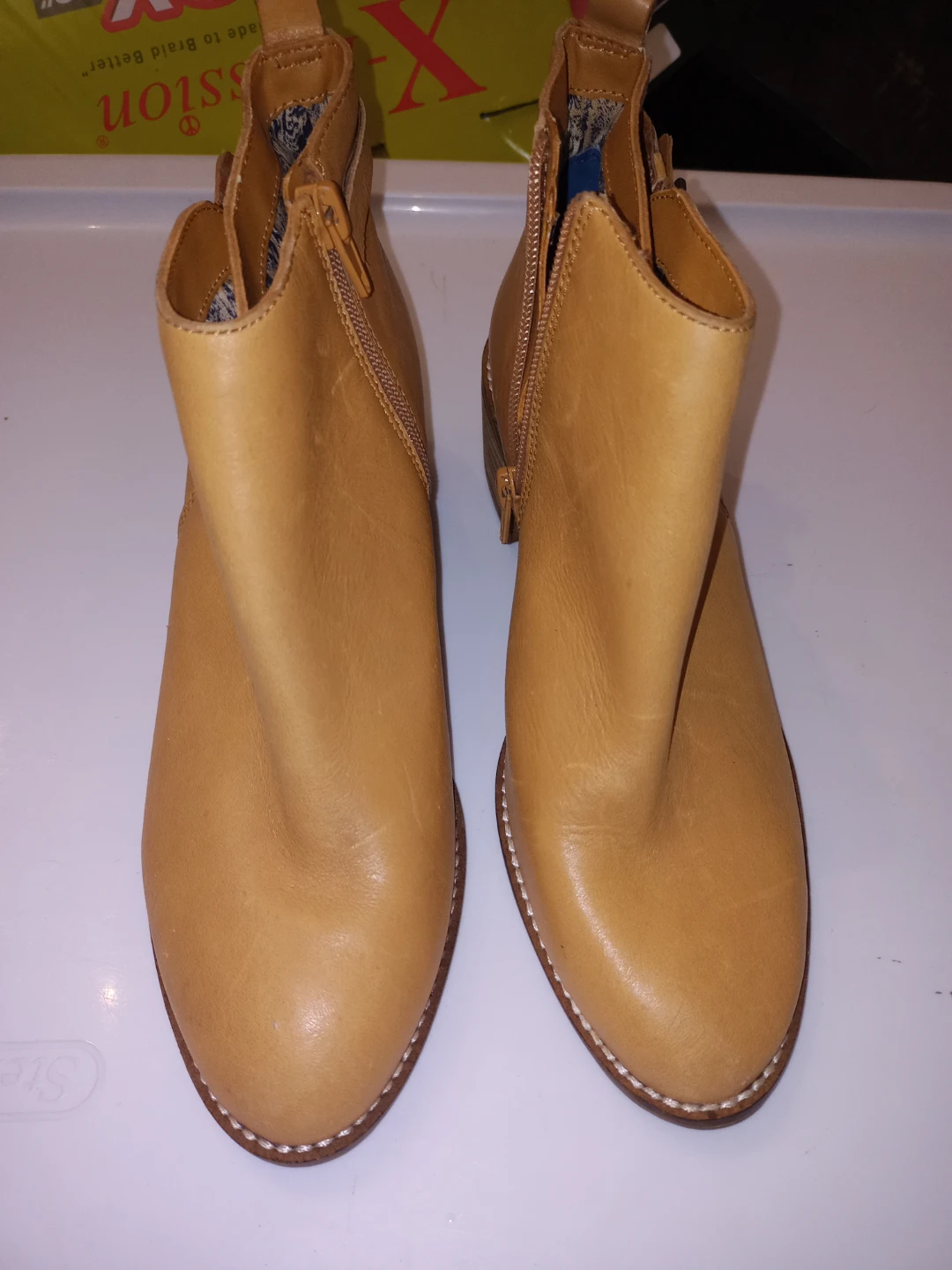 Women's Tan Zippered Boots - Size 7.5 - photo 2