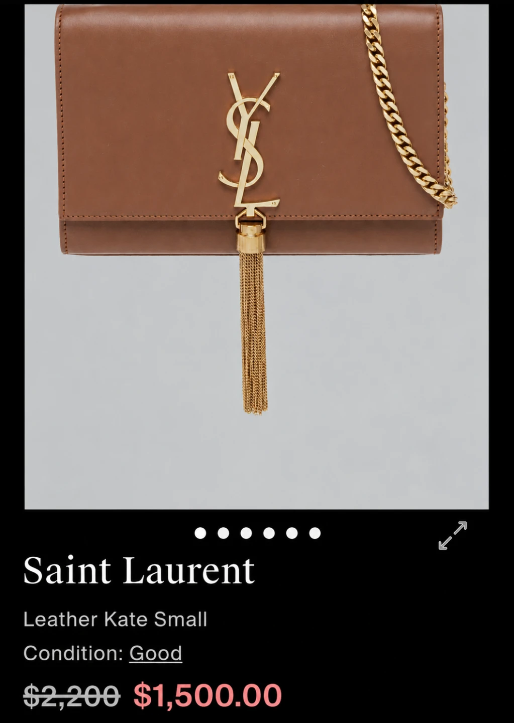 Saint Laurent Leather Kate Small Bag