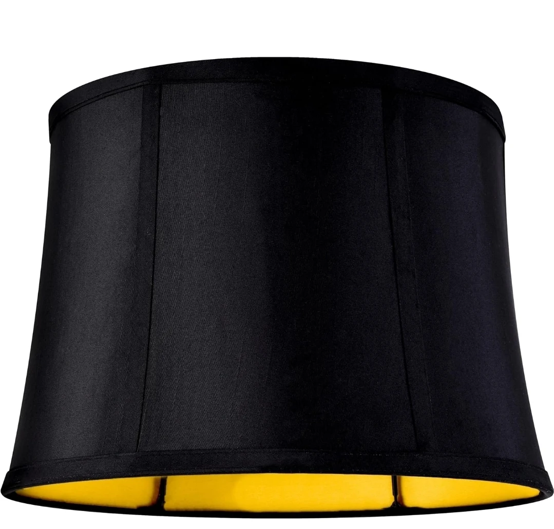 Black and Gold Drum Lamp Shade - photo 5