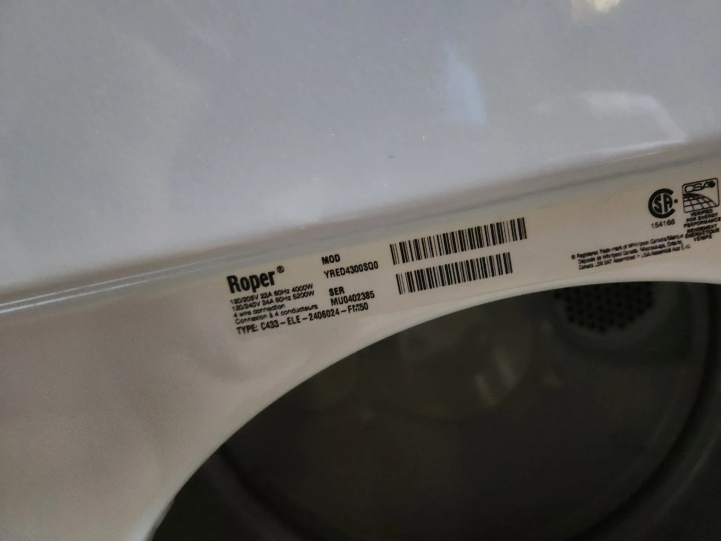 Roper Washer and Dryer Set - photo 2