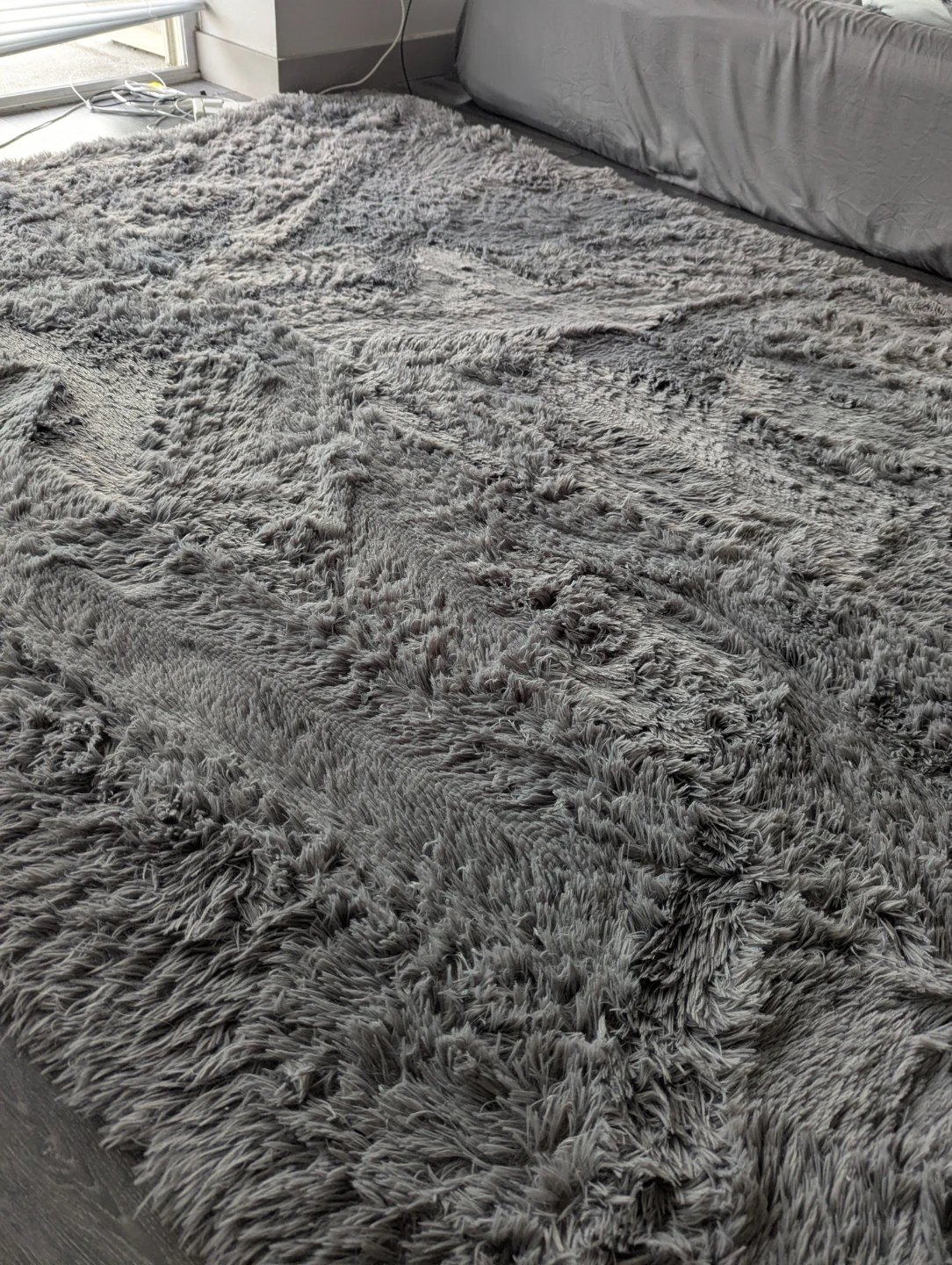 Soft Grey Shag Area Rug - photo 5