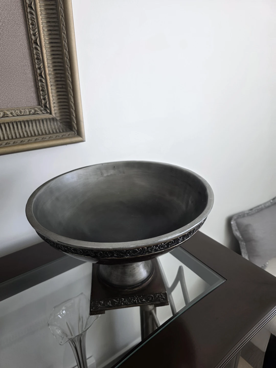 Decorative Metal Pedestal Bowl
