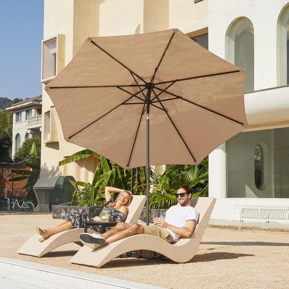 NEW In Box 9Ff Tan Outdoor Patio Umbrella