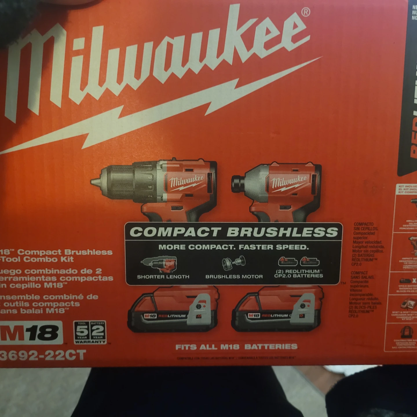 Milwaukee M18 Compact Brushless 2-Tool Combo Kit - photo 2