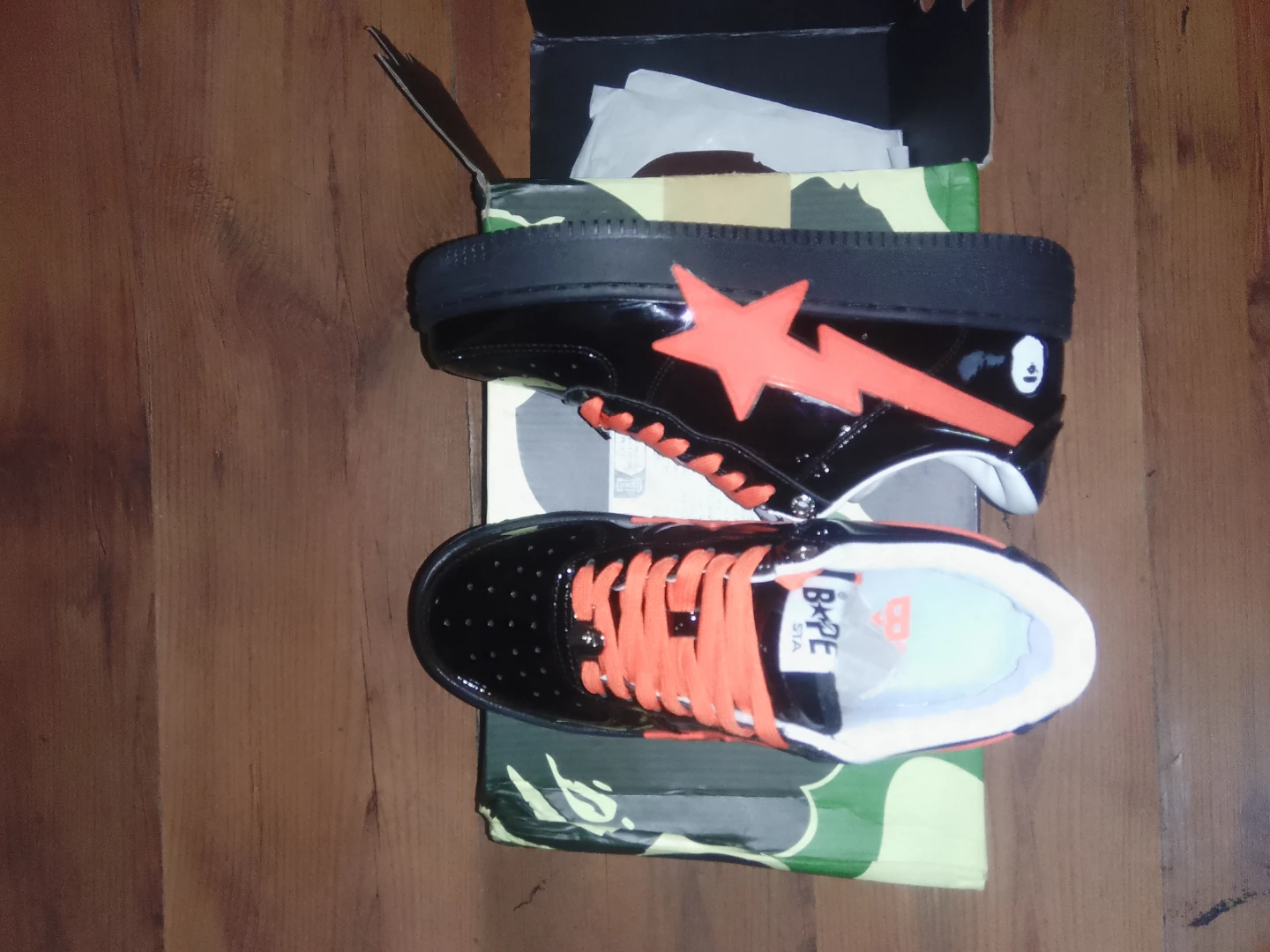 BAPE Bapesta OS M2 'Black Orange' Sneakers - photo 2