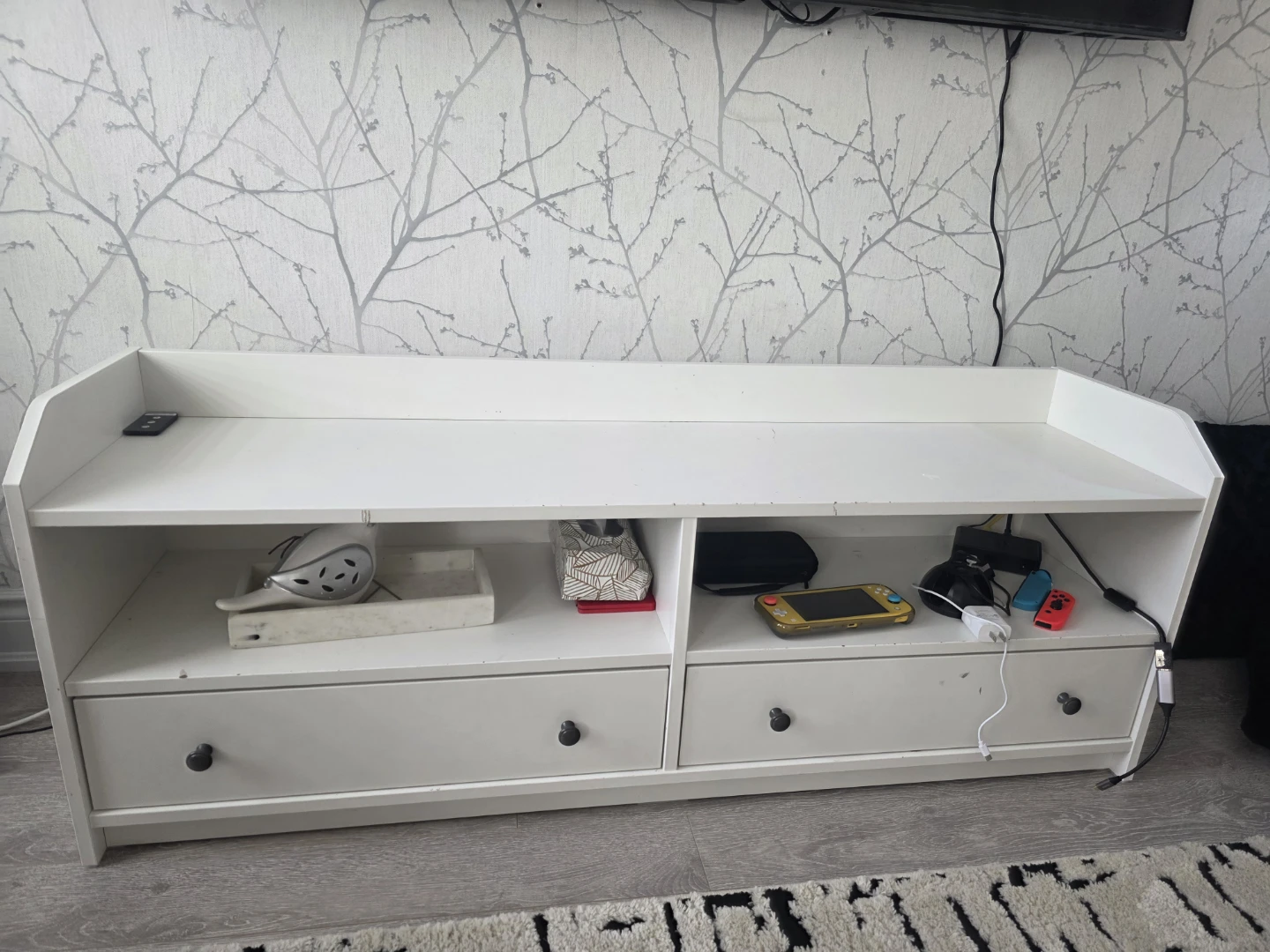 White TV Media Console - photo 4