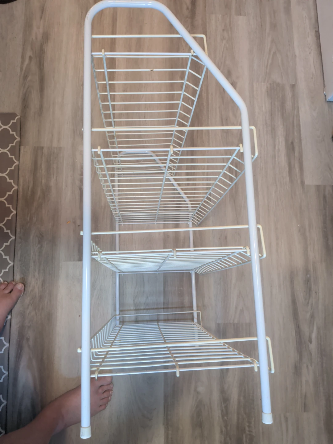 White Metal Shoe Rack