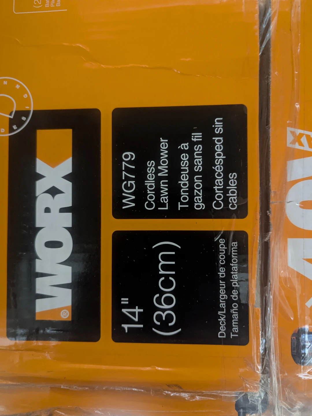 WORX WG779 14" Cordless Lawn Mower - photo 3