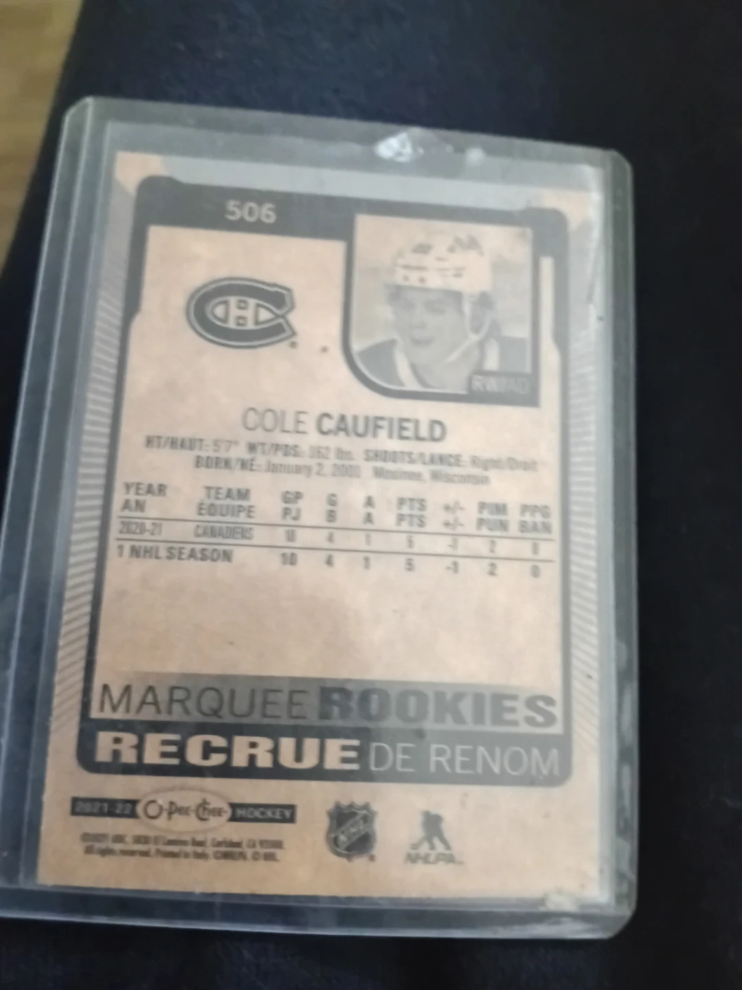 2021-22 O-Pee-Chee Cole Caufield Marquee Rookie Card - photo 2