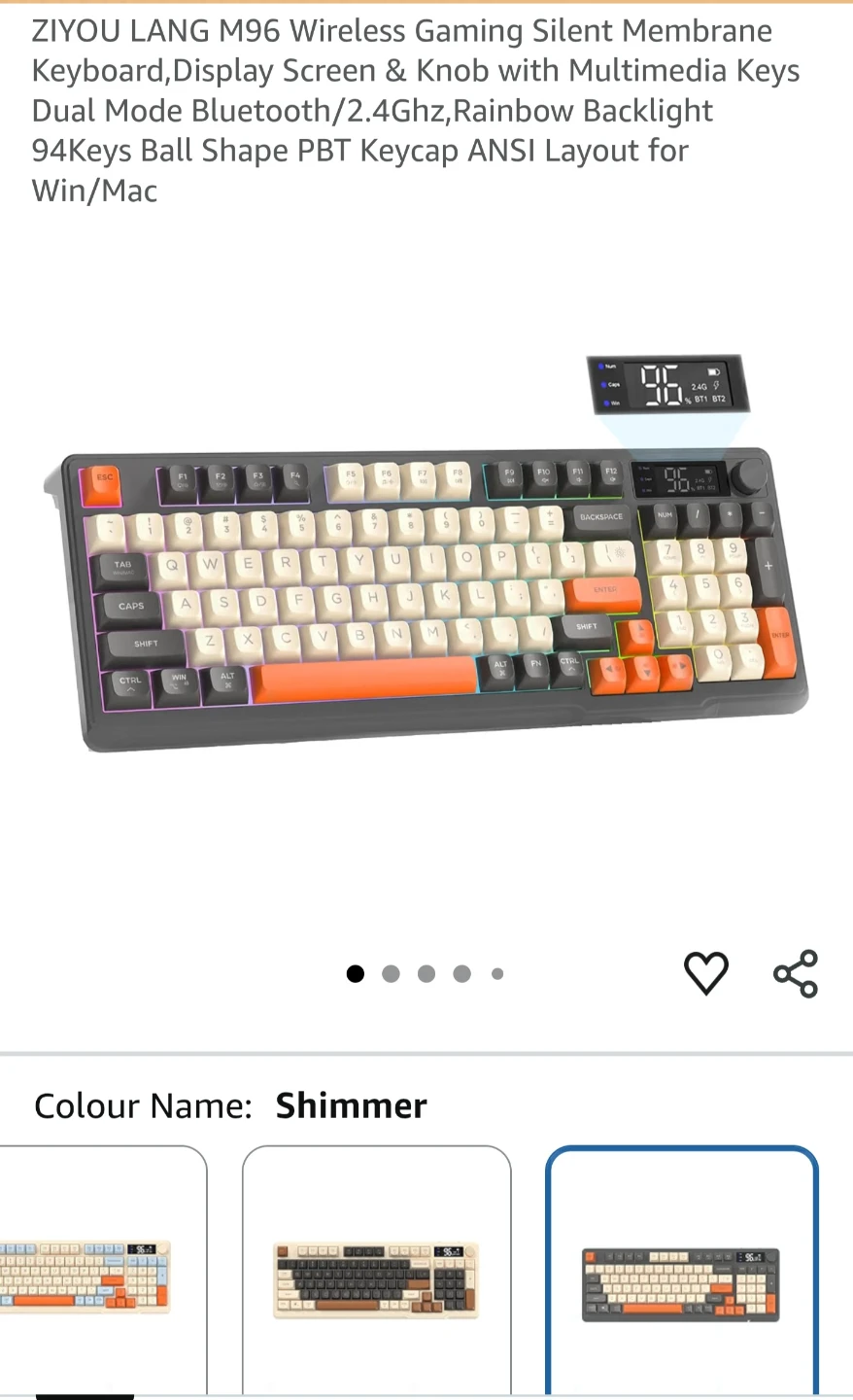 FREEWOLF M96 Wireless Mechanical Keyboard - photo 4