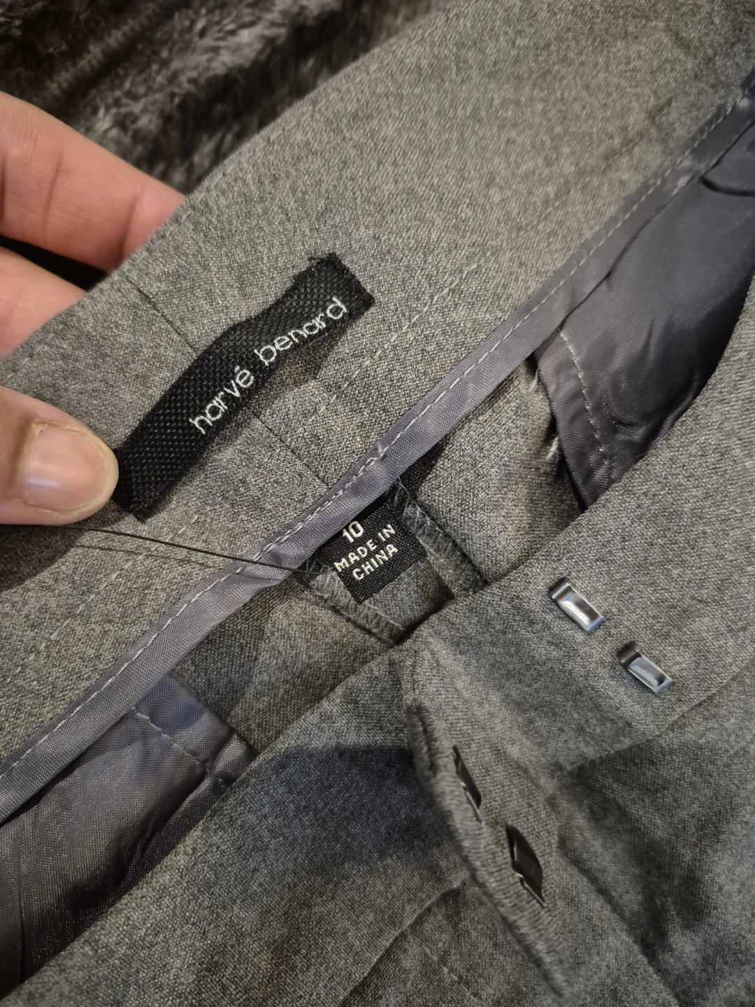 Harvé Benard Grey Dress Pants Size 10 - photo 2