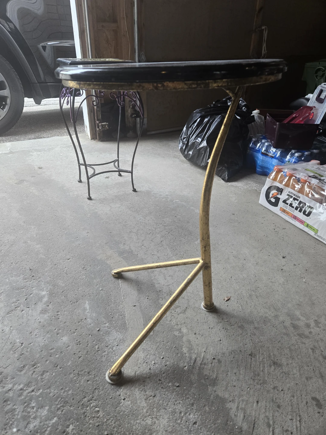 Black and Gold Side Table