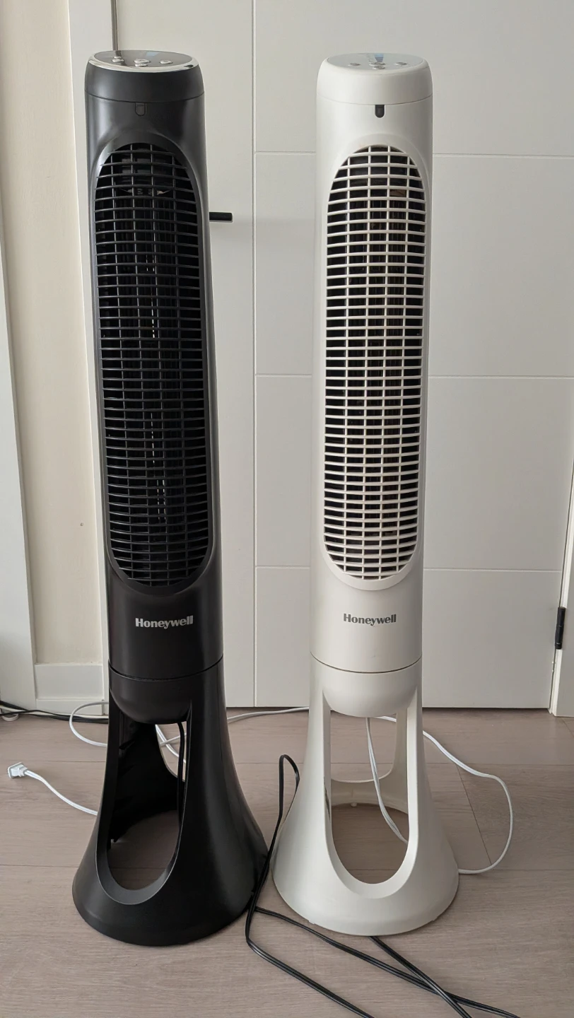 Two Honeywell QuietSet Tower Fans 8 speed and 5 speed - photo 2