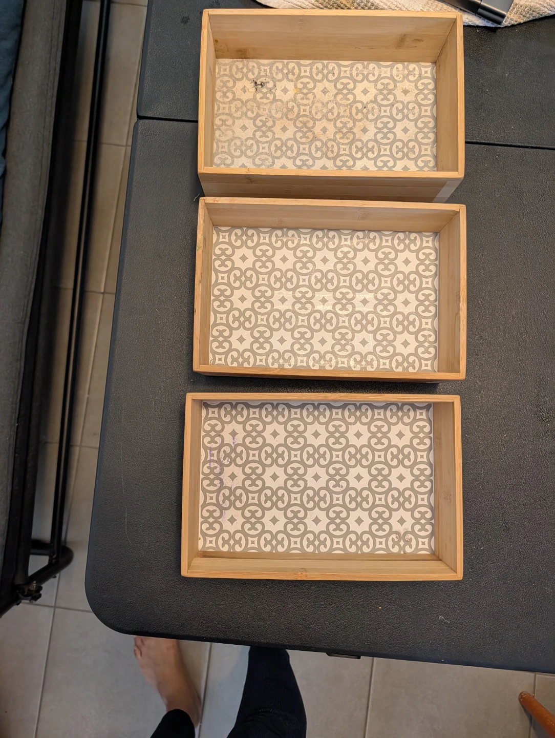 Set of 3 Bamboo Decorative Organizers - photo 2