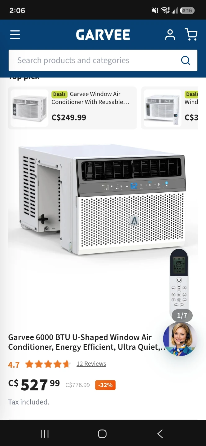 NEW Garvee Window Air Conditioner NCA-06C/X1E