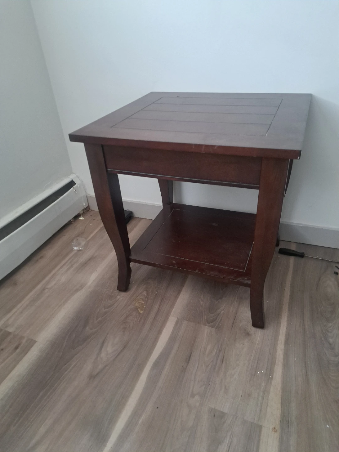 Dark Brown Wood End Table
