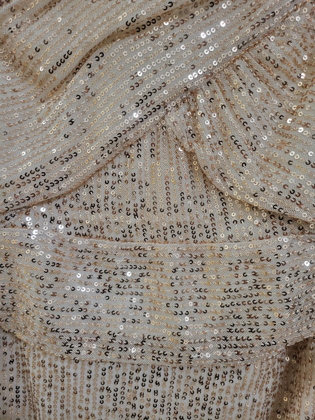 Jasambac Champagne Sequin Cocktail Dress (Size S) - photo 4