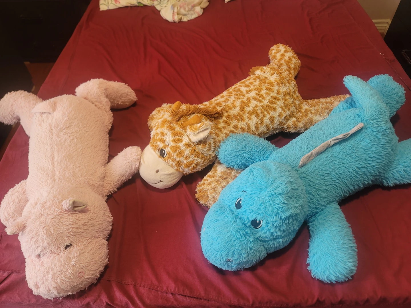 Set of 3 Plush Animal Pillows