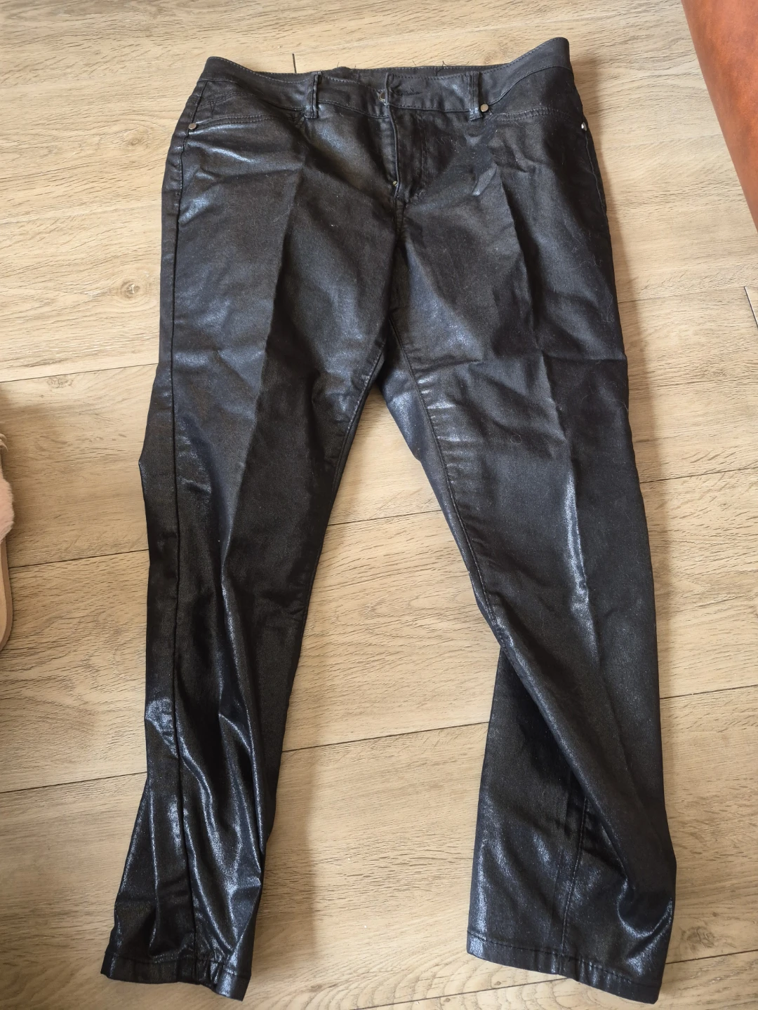 Size 12 NEW Cortigiani Black Coated Pants