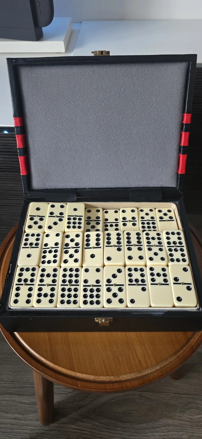 Classic Dominoes Set in Storage Box