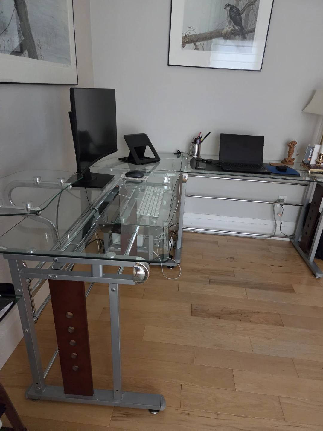 Corner Glass/Chrome Desk - photo 2