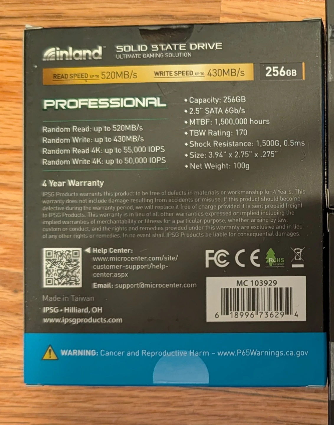 NEW Inland Pro 256GB SATA III Internal Solid State Drive - photo 2