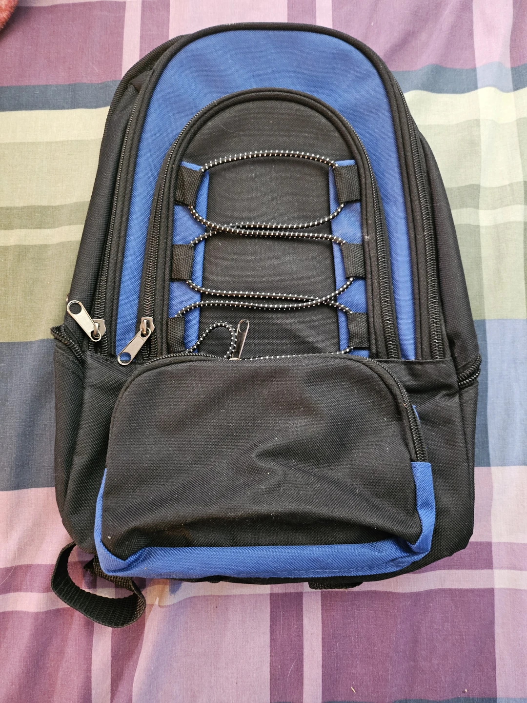 New Black and blue small backpack