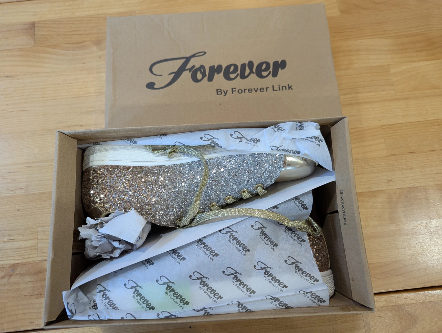 Gold Glitter Sneakers - photo 2