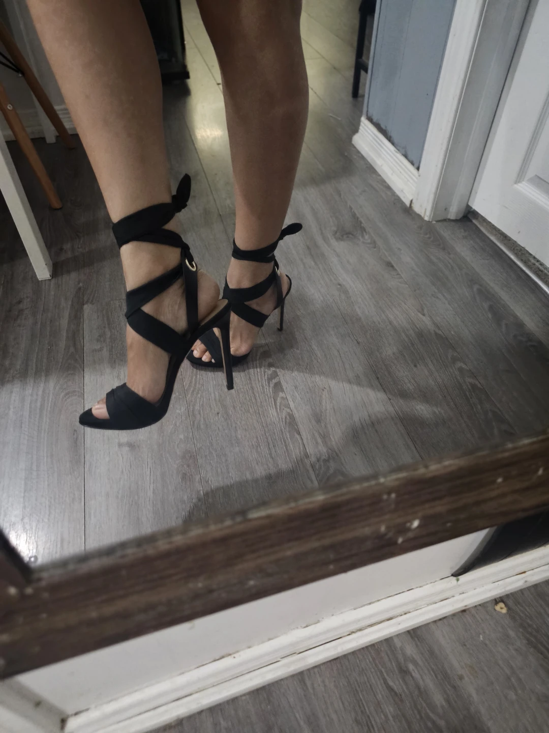 Marciano Black Lace-Up Heeled Sandals - photo 2