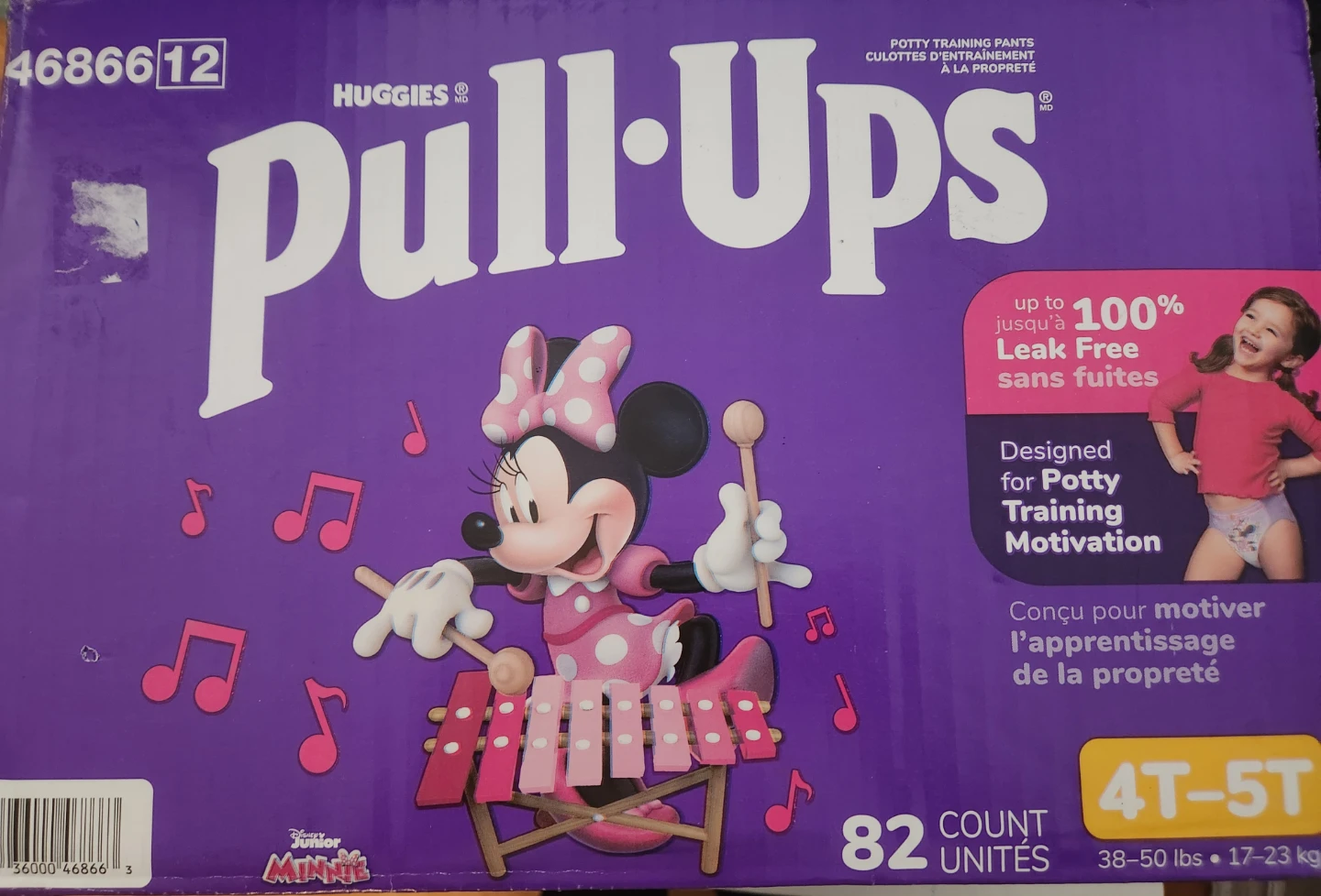 Huggies Pull-Ups Girls 4t-5t (38-50 Lbs), 82 Count