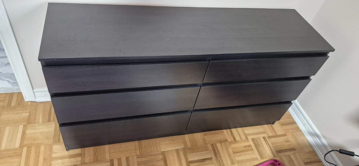 IKEA Malm 6-Drawer Dresser Black-Brown - photo 3