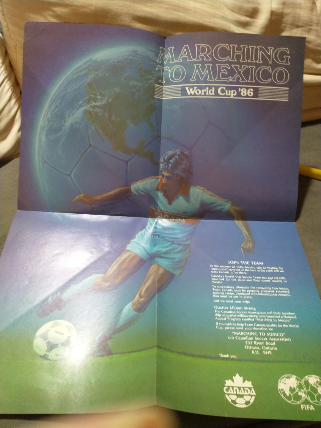 Canada Soccer Marching to Mexico World Cup '86 Poster - photo 3