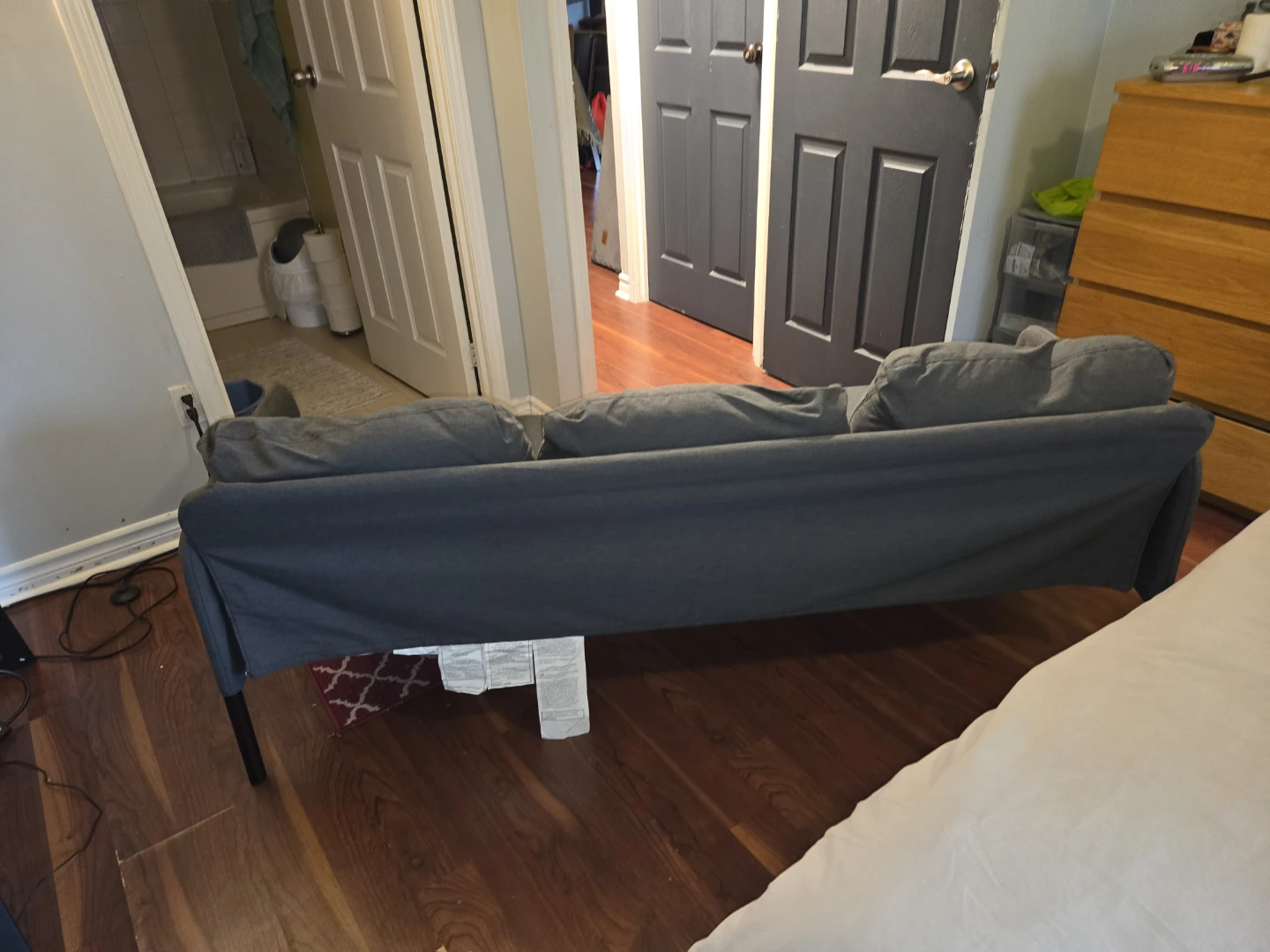 IKEA GLOSTAD Sofa in Knisa dark grey - photo 2