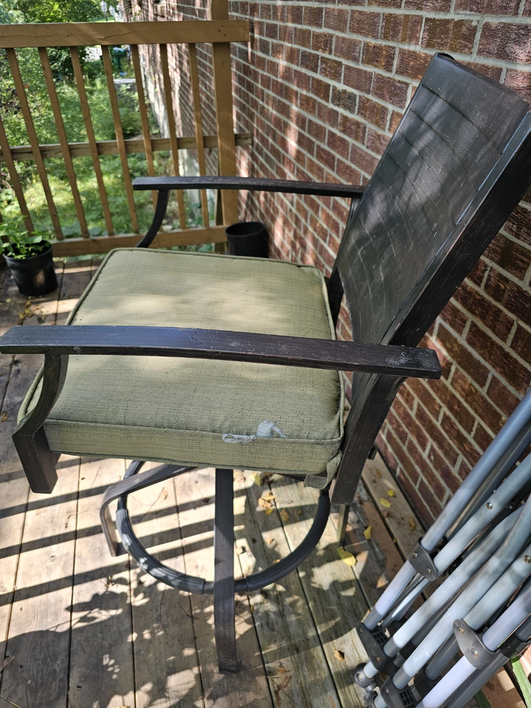 Outdoor Metal Swivel Patio Chair - photo 2