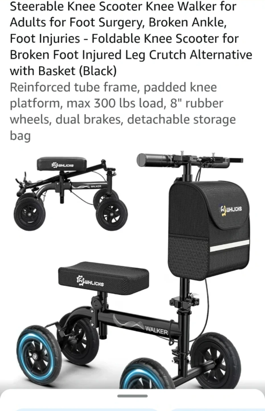 New! Steerable Knee Scooter - photo 3