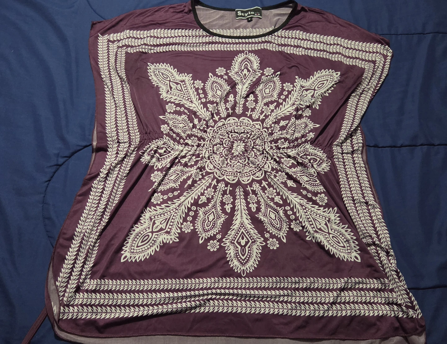 Style & Co. Purple Paisley Tunic Top