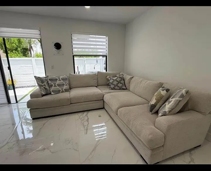 Large beige sectional sofa -Delivery available