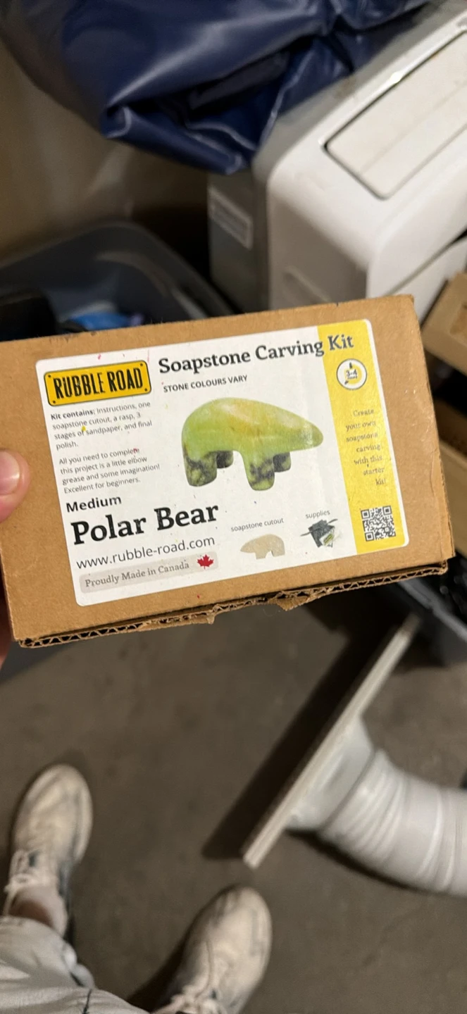Rubble Road Soapstone Carving Kit - Polar Bear