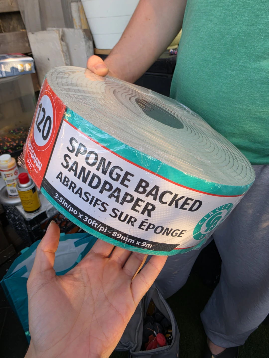 Circle Brand 120 Grit Sponge Backed Sandpaper Roll - photo 2