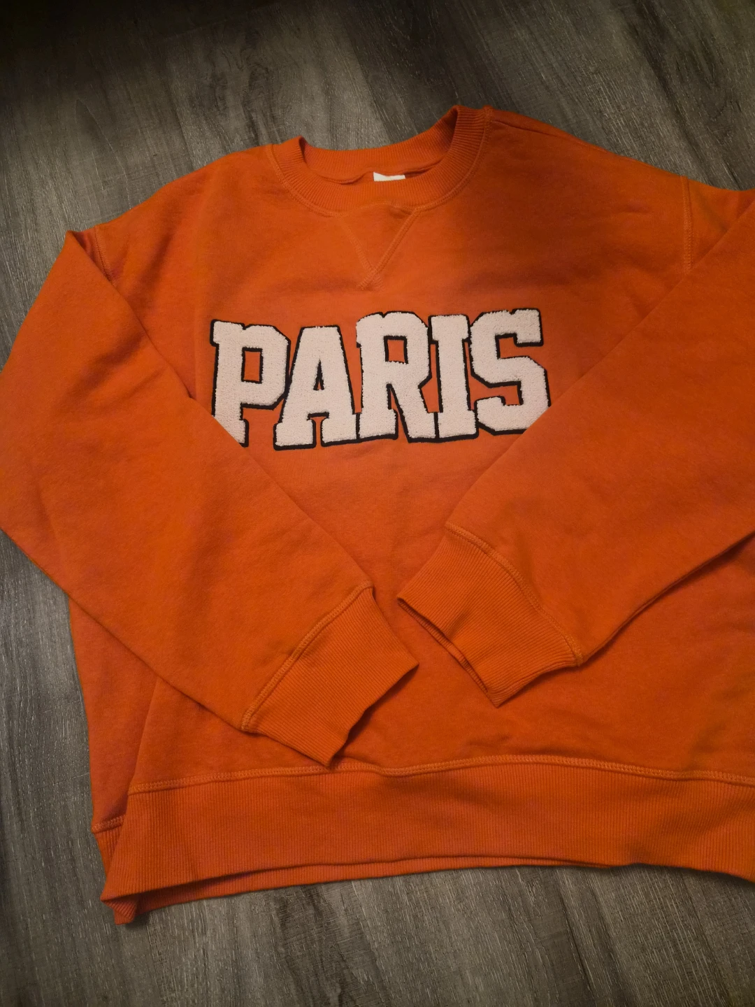 H&M Orange Paris Sweatshirt