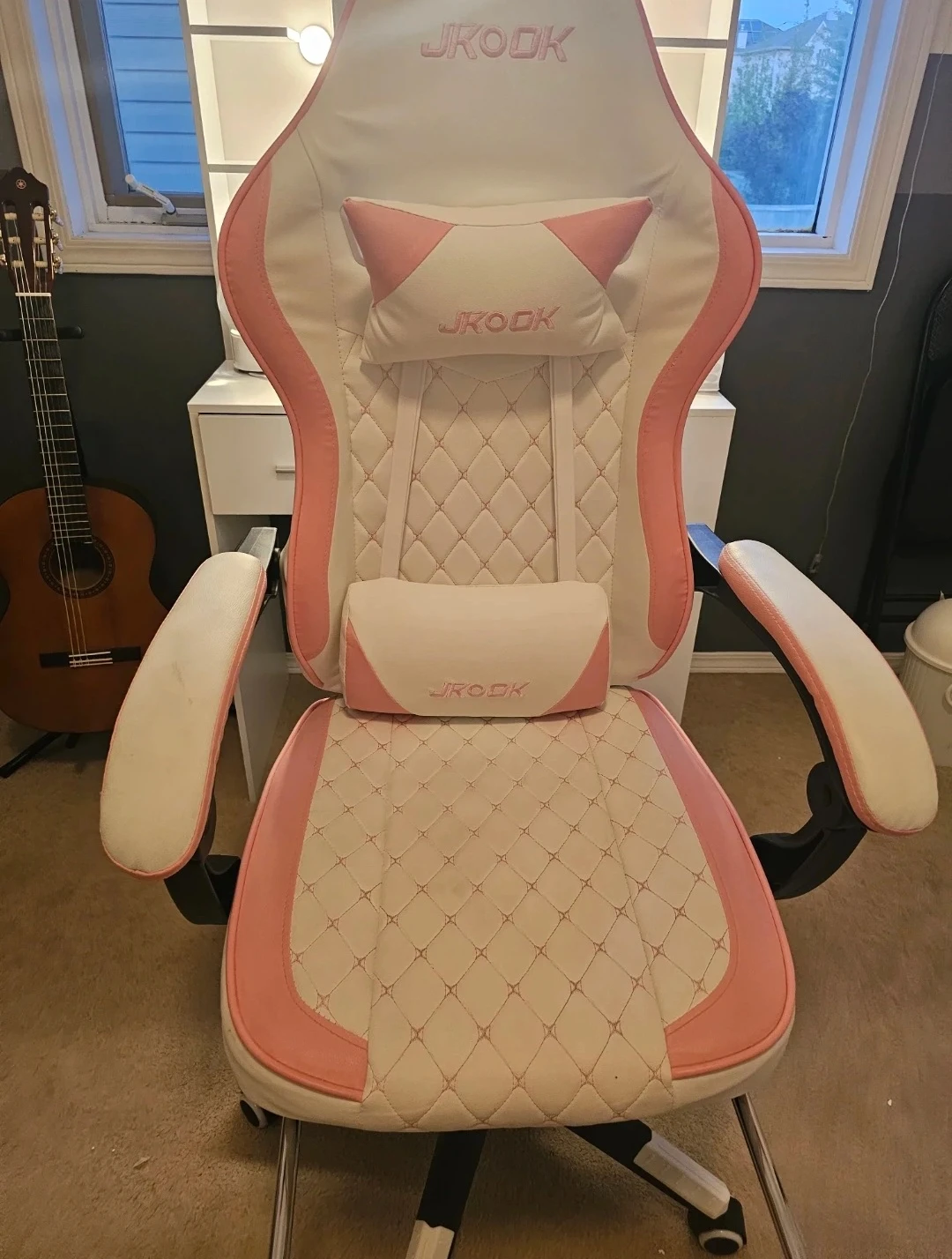JKOOK Pink and White Gaming Chair - photo 3