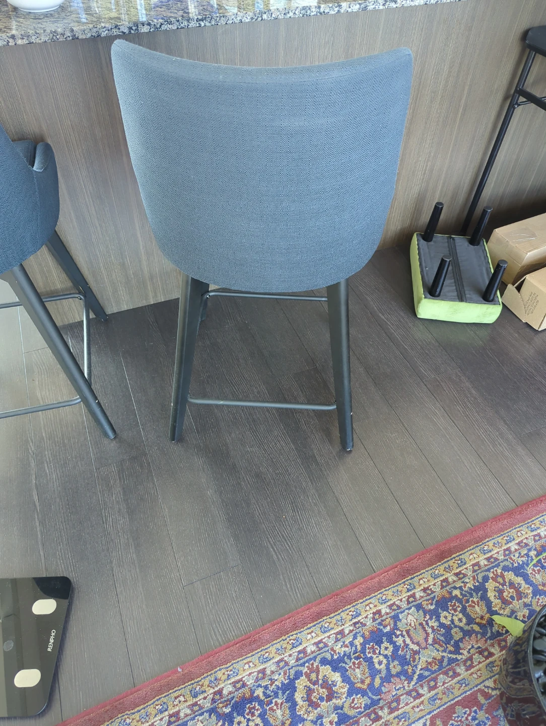 Grey Fabric Bar Stools - photo 2
