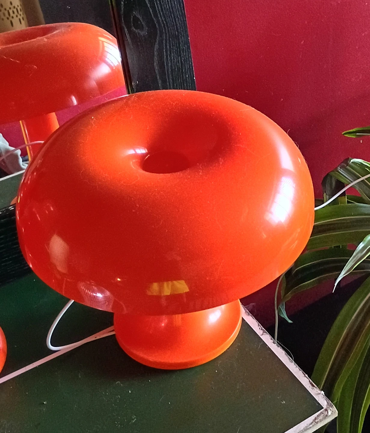 Vintage Orange Mushroom Lamp led light