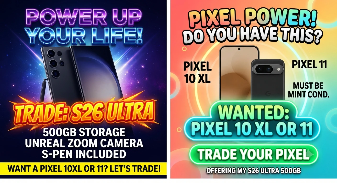 TRADE: My S26 ultra 500gb for your Pixel XL Pro  10