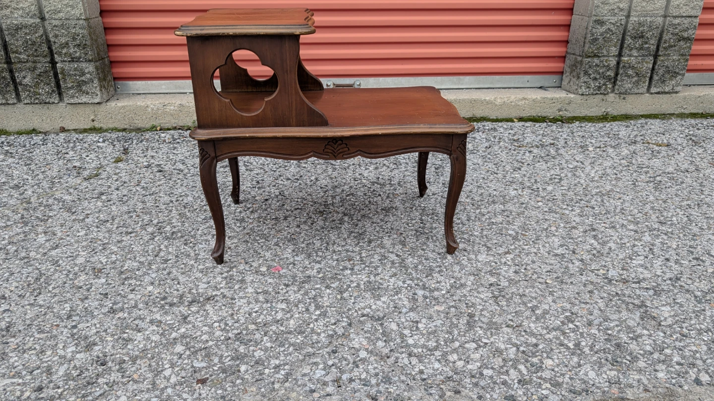 Vintage Tiered Wood Side Table