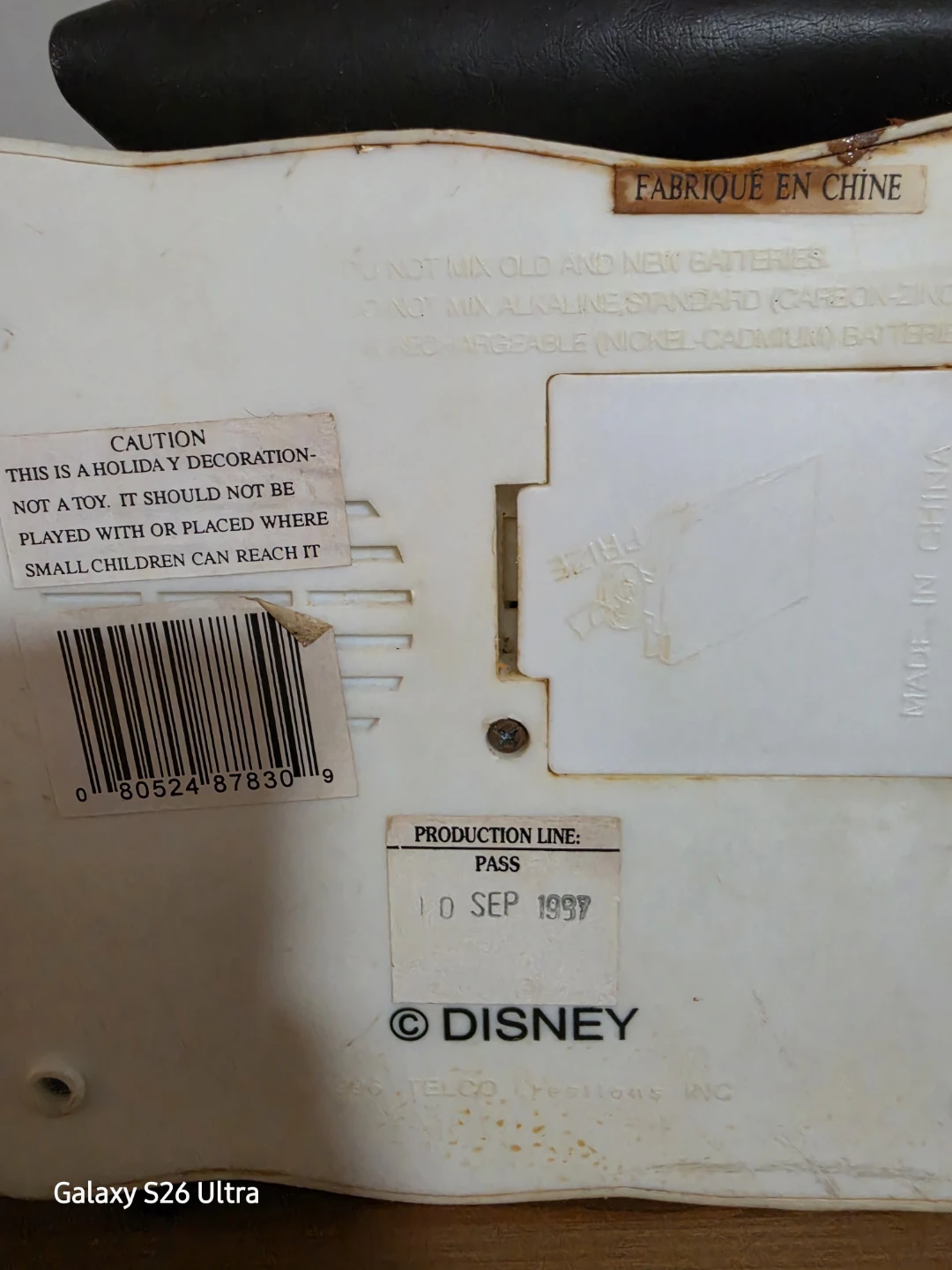 Vintage Telco Disney Santa Mickey Mouse Motionette