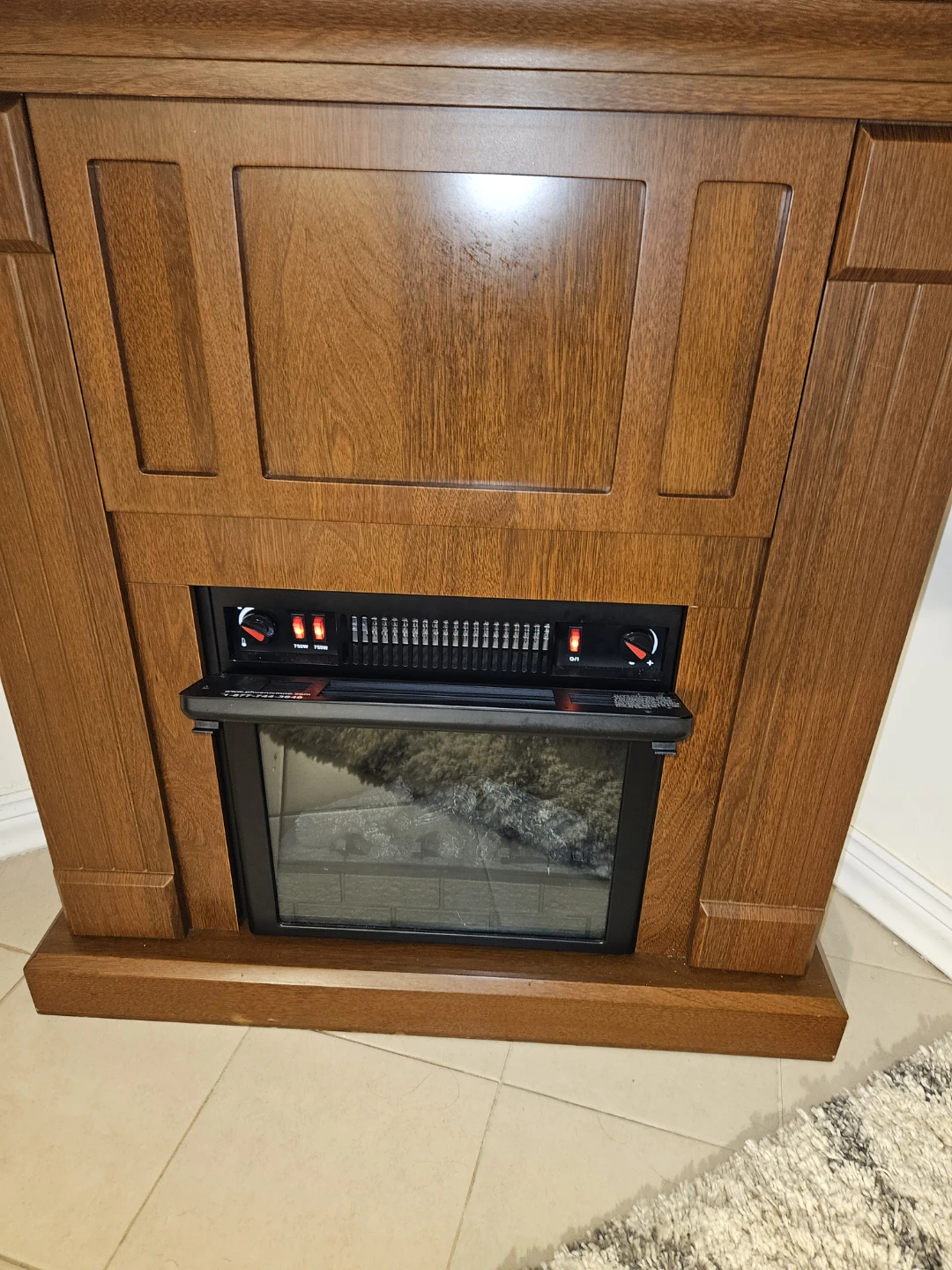 Electric fireplace and TV stand - photo 3